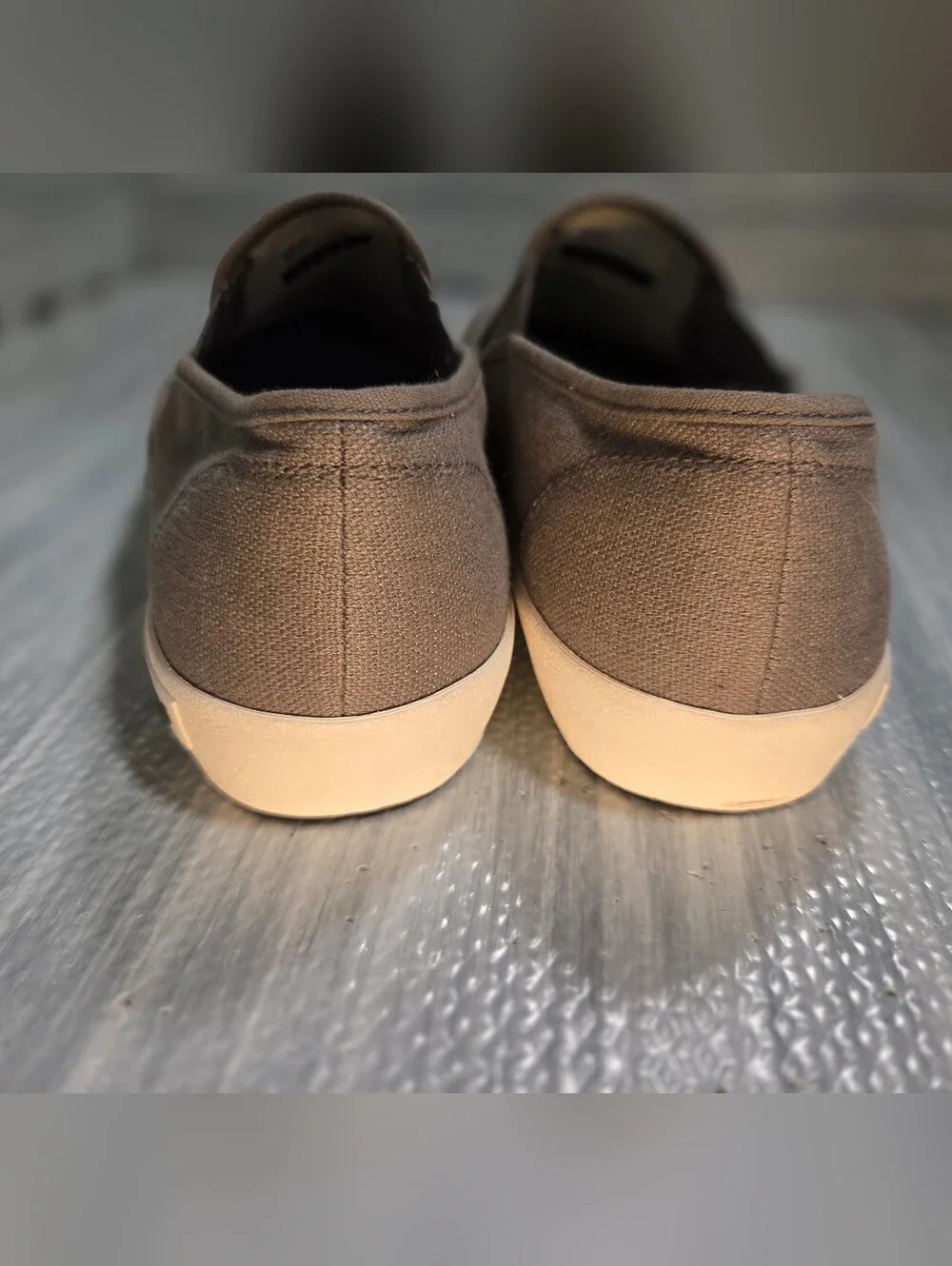 SEAVEES linen Baja slip on Grey Mens shoe size 10